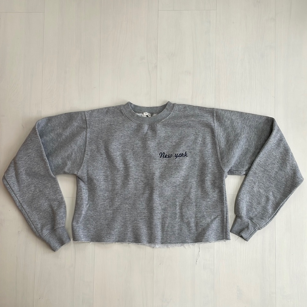 Brandy Melville Cutoff Crop Sweatshirt